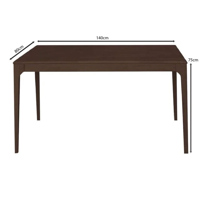 CARTER Τραπέζι Τραπεζαρίας, Απόχρωση Καρυδί 140x80x75cm