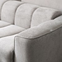 NORRIS Καναπές - Κρεβάτι 3Θέσιος, Ύφασμα Water Repellent Ανοιχτό Γκρι 209x99x70 Κρεβάτι:140x190cm