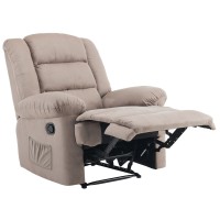 JULIA Massage Πολυθρόνα Relax Σαλονιού - Καθιστικού, Ύφασμα Cappuccino 93x90x100cm