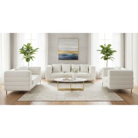 MORRIS Set Σαλόνι - Καθιστικό 3θέσιος + 2θέσιος + Πολυθρόνα Ύφασμα Teddy Άσπρο Set: 3Seater+2Seater+1Seater