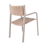 DENVER Set Τραπεζαρία Κήπου, Αλουμίνιο & Rope Wicker Μπεζ, Polywood-Τραπέζι+8 Πολυθρόνες T: 220x97x74, Chair: 56x58x82