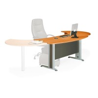 EXECUTIVE Γραφείο Απόχρωση Dark Grey - Cherry 180x80x75cm