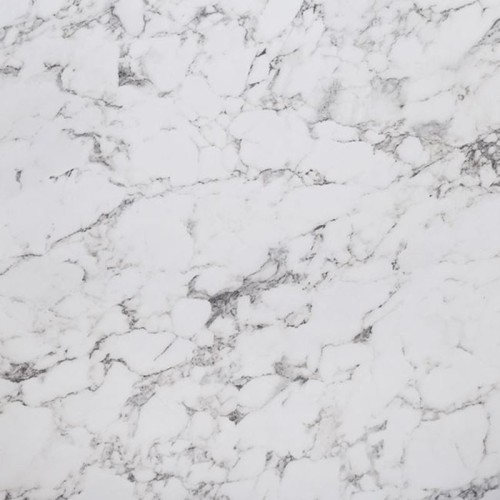 Σετ2ΤεμHPL (High Pressure Laminated) Επιφάνεια Τραπεζιού Απόχρωση White Marble, UV 80x80cm/12mm
