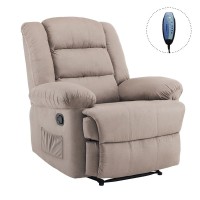 JULIA Massage Πολυθρόνα Relax Σαλονιού - Καθιστικού, Ύφασμα Cappuccino 93x90x100cm