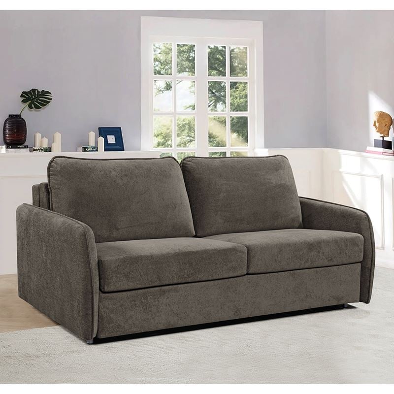 LESTER Καναπές - Κρεβάτι, Ύφασμα Σκούρο Καφέ 180x98x89  Κρεβάτι:145x190cm