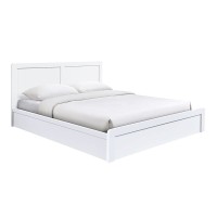 CALIBER Κρεβάτι Διπλό για Στρώμα 160x200cm, Απόχρωση Άσπρο 168x210x100cm