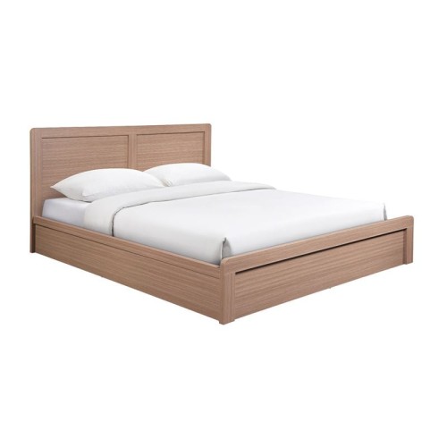 CALIBER Κρεβάτι Διπλό για Στρώμα 160x200cm, Απόχρωση Sonoma Oak 168x210x100cm