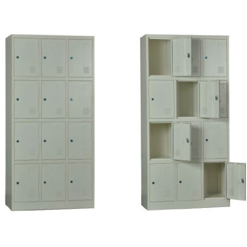 LOCKER 12 Θέσεων Μέταλλο Βαφή  Άσπρο 90x40x185cm