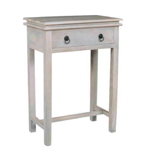 MAISON CONSOLE Έπιπλο Κονσόλα 1 Συρτάρι, Ξύλο Mango Antique Άσπρο 60x34x80cm