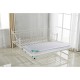 MARIN Set: Daybed (για στρώμα 90x190) + Βοηθητικό Κρεβάτι με Στρώμα 185x85 Μέταλλο Άσπρο  Κρεβάτια:198x97x93+185x85x36cm