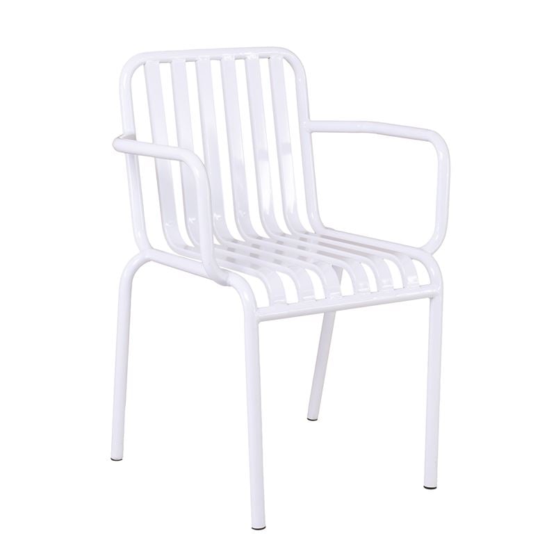 Σετ6ΤεμMODIAL Πολυθρόνα Μέταλλο Βαφή Άσπρο 60x51x82cm