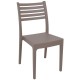 OLIMPIA Καρέκλα Τραπεζαρίας Κήπου Στοιβαζόμενη, PP - UV Protection, Απόχρωση Tortora 46x52x86cm