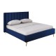 PASSION  Κρεβάτι Διπλό για Στρώμα 160x200cm, Ύφασμα Velure Απόχρωση Μπλε  171x227x134cm