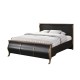 SCARLET Κρεβάτι Ραμποτέ Διπλό, για Στρώμα 160x200cm, Απόχρωση Antique Oak Ebony Oak  170 x215x113cm
