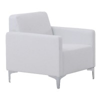 STYLE Πολυθρόνα Σαλονιού Καθιστικού, Pu Άσπρο 64x71x72cm