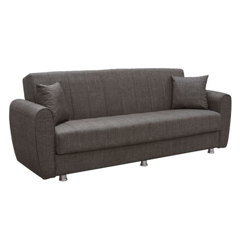 SYDNEY Καναπές - Κρεβάτι με Αποθηκευτικό Χώρο, 3Θέσιος Ύφασμα Καφέ Sofa:210x80x75 Bed:180x100cm