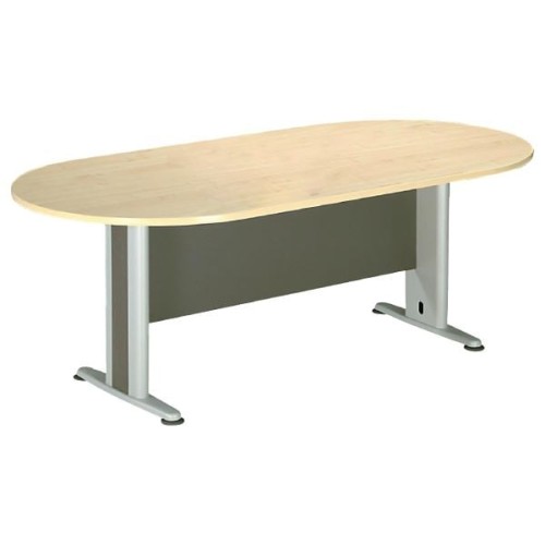 ΣΥΝΕΔΡΙΟΥ Τραπέζι Οβάλ Απόχρωση Dark Grey - Beech 240x120x75cm