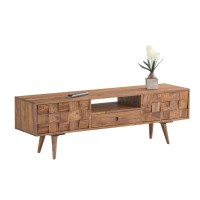 TEKA Έπιπλο TV Ξύλο Ακακία Φυσικό 140x35x45cm
