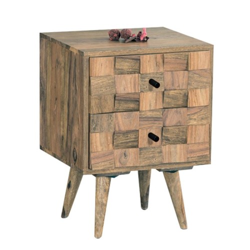 TEKA Κομοδίνο Ξύλο Ακακία Φυσικό 40x35x55cm