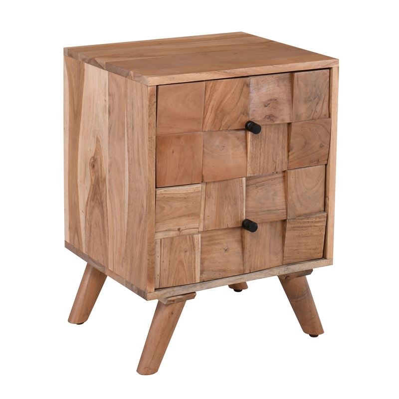 TEKA-W Κομοδίνο Ξύλο Ακακία Φυσικό 40x35x55cm
