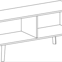 Έπιπλο Τηλεόρασης Nordi Λευκό+Higloss λευκό+Riviera 107x50x40cm