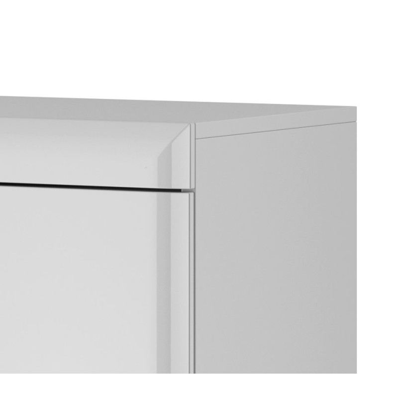Μπουφές Nordi Λευκό+Higloss λευκό+Riviera 107x134x40cm