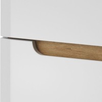 Μπουφές Nordi Λευκό+Higloss λευκό+Riviera 107x134x40cm