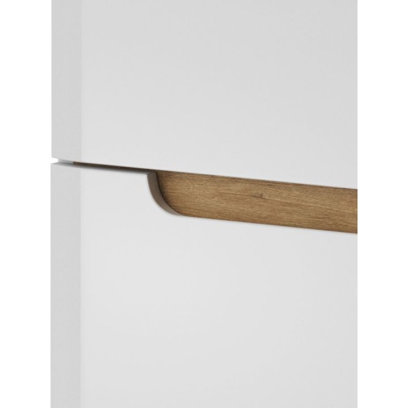 Μπουφές Nordi Λευκό+Higloss λευκό+Riviera 107x134x40cm