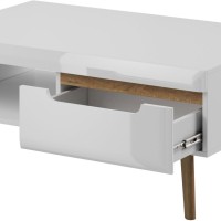 Τραπεζάκι Nordi Λευκό+Higloss λευκό+ Riviera 107x46x67cm