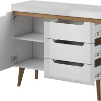 Μπουφές Nordi Λευκό+Higloss λευκό+Riviera 107x83x40cm