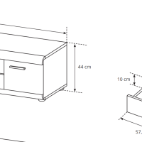 Έπιπλο τηλεόρασης 36134-LN-TV Φυσικό 140X44X54cm