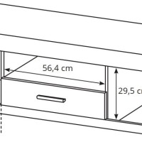 Έπιπλο τηλεόρασης 36134-LN-TV Φυσικό 140X44X54cm