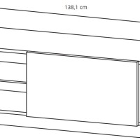 Έπιπλο τηλεόρασης 36146-ARC-STV Artisan+Γραφίτης 138,1x45,5x40cm