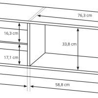 Έπιπλο τηλεόρασης 36146-ARC-STV Artisan+Γραφίτης 138,1x45,5x40cm