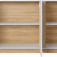Μπουφές 36146-ARCW-21V Λευκό+Λευκό High Gloss+Grandson 138,2x90,5x40cm