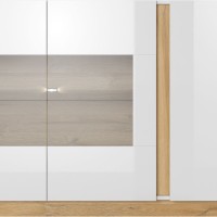Μπουφές 36146-ARCW-21V Λευκό+Λευκό High Gloss+Grandson 138,2x90,5x40cm