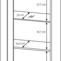 Βιτρίνα 36146W-ARC-SV Λευκό+Λευκό High Gloss+Grandson72x154x40cm