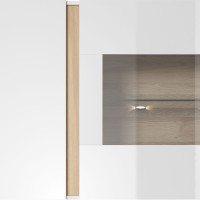 Κρεμαστή Βιτρίνα 36146-ARCW-WV Λευκό+Λευκό High Gloss+Grandson 96,5x82,5x40cm