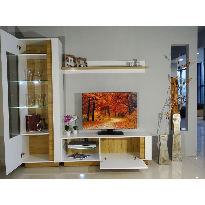 Βιτρίνα 36146-ARCW-HV λευκό+Grandson 60x194x40cm