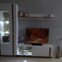 Σύνθεση 36146-ARCW Λευκό+Λευκό High Gloss+Grandson 270x194x40cm