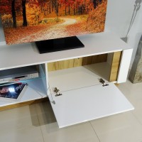 Σύνθεση 36146-ARCW Λευκό+Λευκό High Gloss+Grandson 270x194x40cm