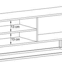 Έπιπλο τηλεόρασης 02109-ENJ-w Λευκό 120x47x37cm