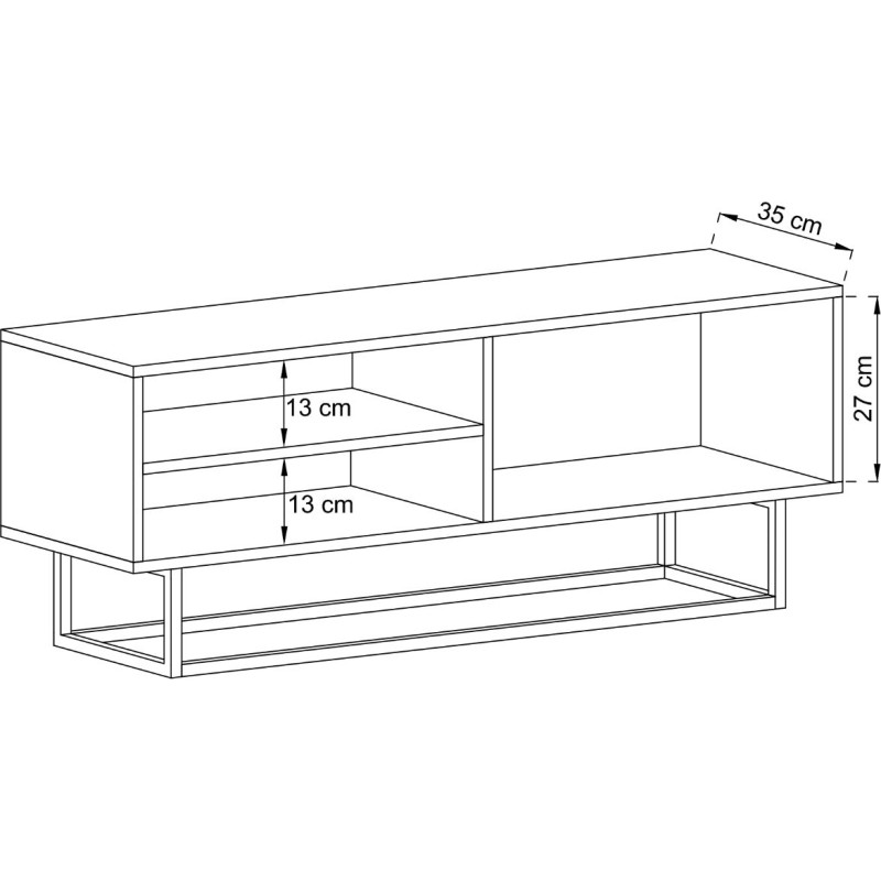 Έπιπλο τηλεόρασης 02109-ENJ-w Λευκό 120x47x37cm