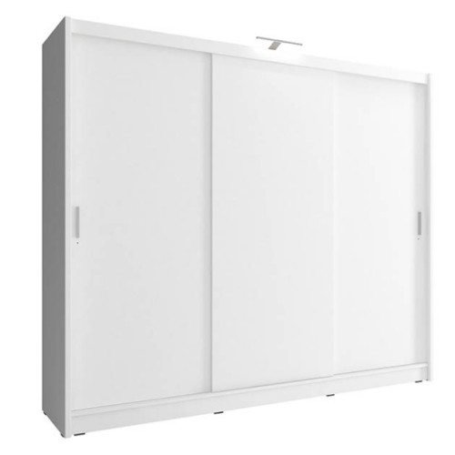 Ντουλάπα 24114-WK1w-250 Συρόμενη Χρώμα Λευκό  250x214x62cm