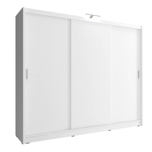 Ντουλάπα 24114-WK1w-250 Συρόμενη Χρώμα Λευκό  250x214x62cm