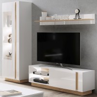 Σύνθεση 36146-ARCW-mini Λευκό+Λευκό High Gloss+Grandson 198x194x40cm
