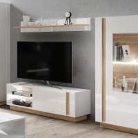 Σύνθεση 36146-ARCW Λευκό+Λευκό High Gloss+Grandson 270x194x40cm