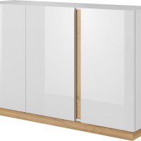 Μπουφές 36146-ARCW-21 Λευκό+Λευκό High Gloss+Grandson 138,2x90,5x40cm