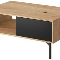 Τραπεζάκι Flow φυσικό Artisan+Black pearl 102x46x68cm