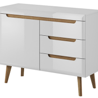 Μπουφές Nordi Λευκό+Higloss λευκό+Riviera 107x83x40cm